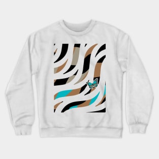 Abstract Black and White Simple Pattern geometry Crewneck Sweatshirt